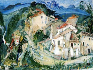 Paisajes Painting - Vista de las escenas de la ciudad del paisaje urbano de Cagnes Chaim Soutine